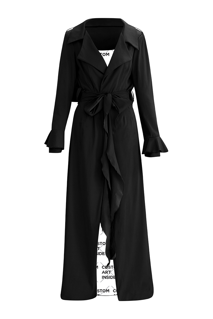 Explore our assortment of classic, stylish, and versatile black trench coats, available in options for women and customizable designs. Discover waterproof and winter styles, designer selections, hand-painted clothing, custom-made trench coats, and tailored options