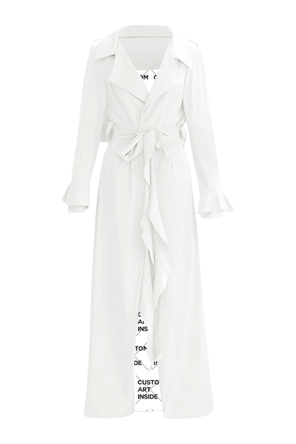 Refresh your look with our selection of classic, stylish, and versatile white trench coats, tailored for women and customizable to fit your style. Shop waterproof and winter styles, designer selections, hand-painted clothing, custom-made white trench coats, and tailored options