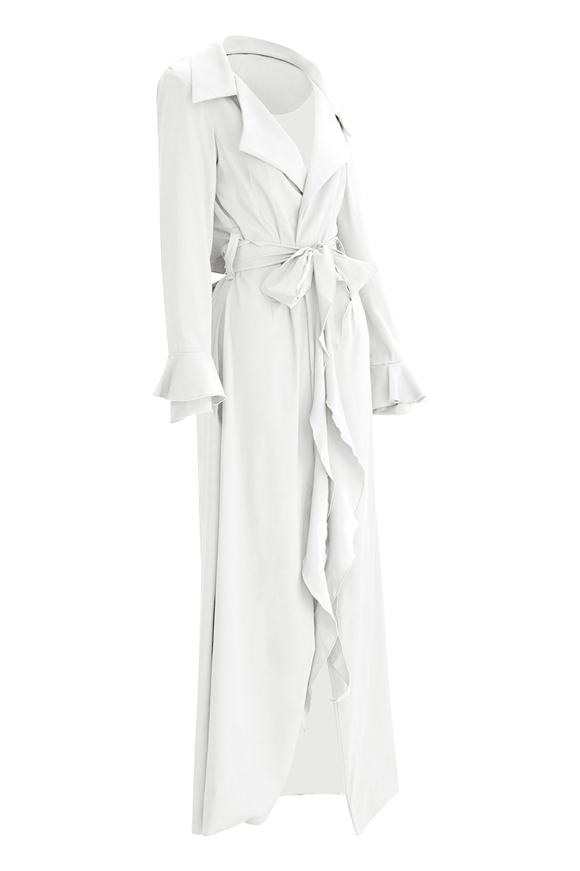 Explore our assortment of classic, stylish, and versatile white trench coats, available in options for women and customizable designs. Discover waterproof and winter styles, designer selections, hand-painted clothing, custom-made white trench coats, and tailored options.