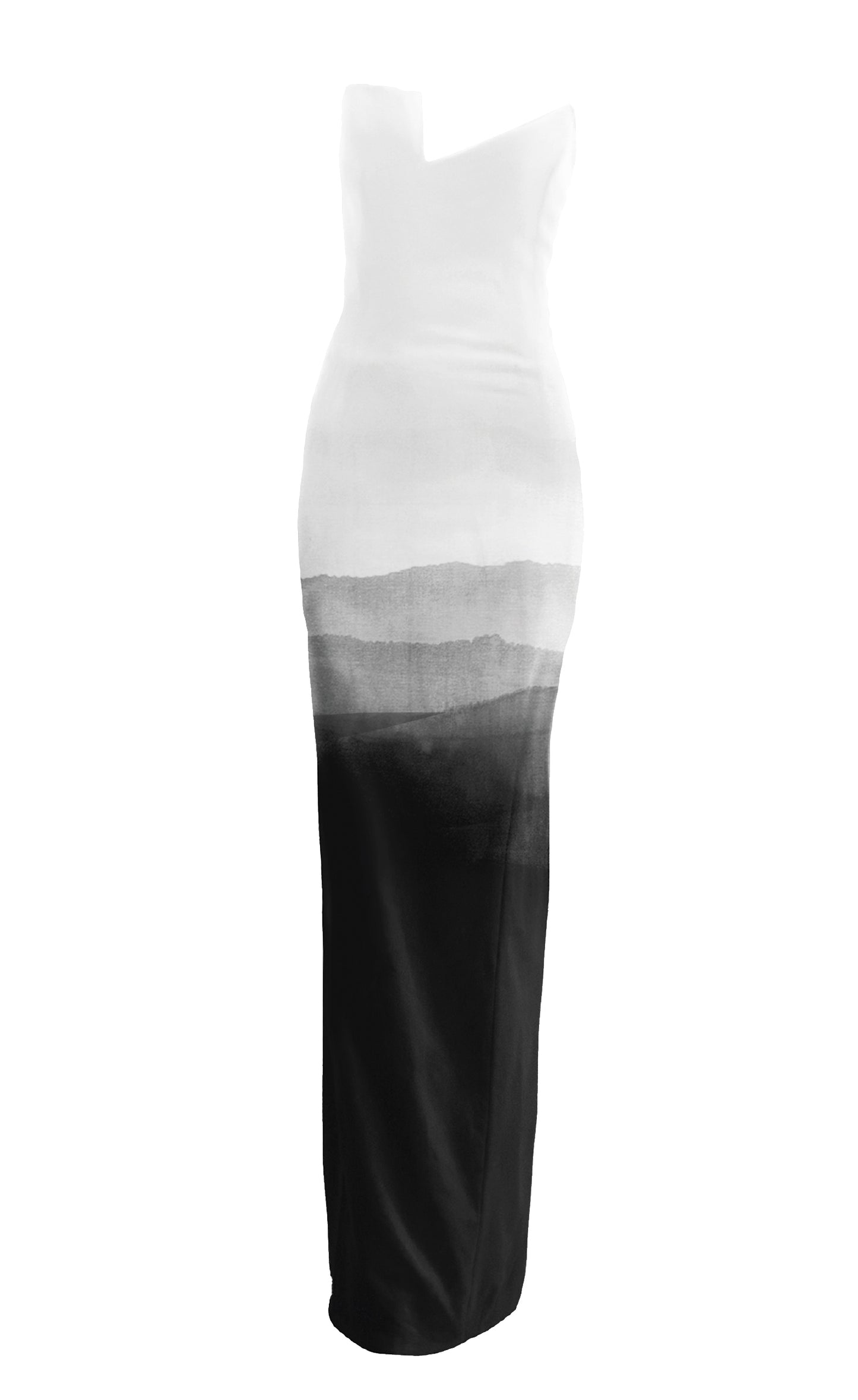 MADE TO ORDER | Ashen Ridge Asymmetrical Dress Hand-Painted