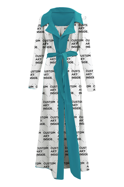 Discover elegance with our Turquoise Cascade Belted Trench Coat, meticulously crafted for modern sophistication. Made from high-quality cotton twill for both style and comfort, it boasts a flexible cascading belt for versatile styling and a sleek, invisible stitch hem for a polished finish.