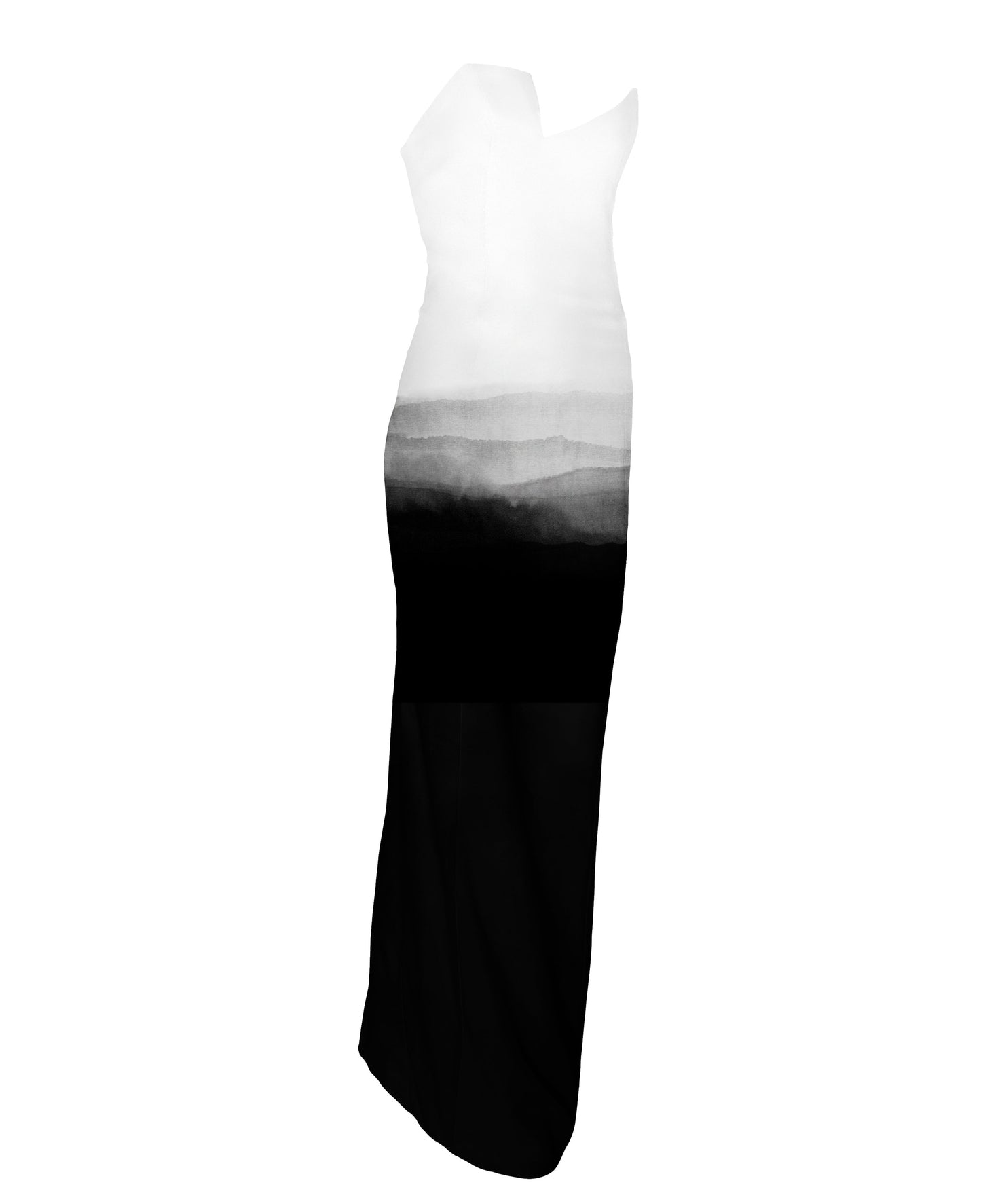 MADE TO ORDER | Ashen Ridge Asymmetrical Dress Hand-Painted